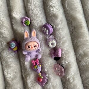 Adorable Purple Labubu Pins for Crocs